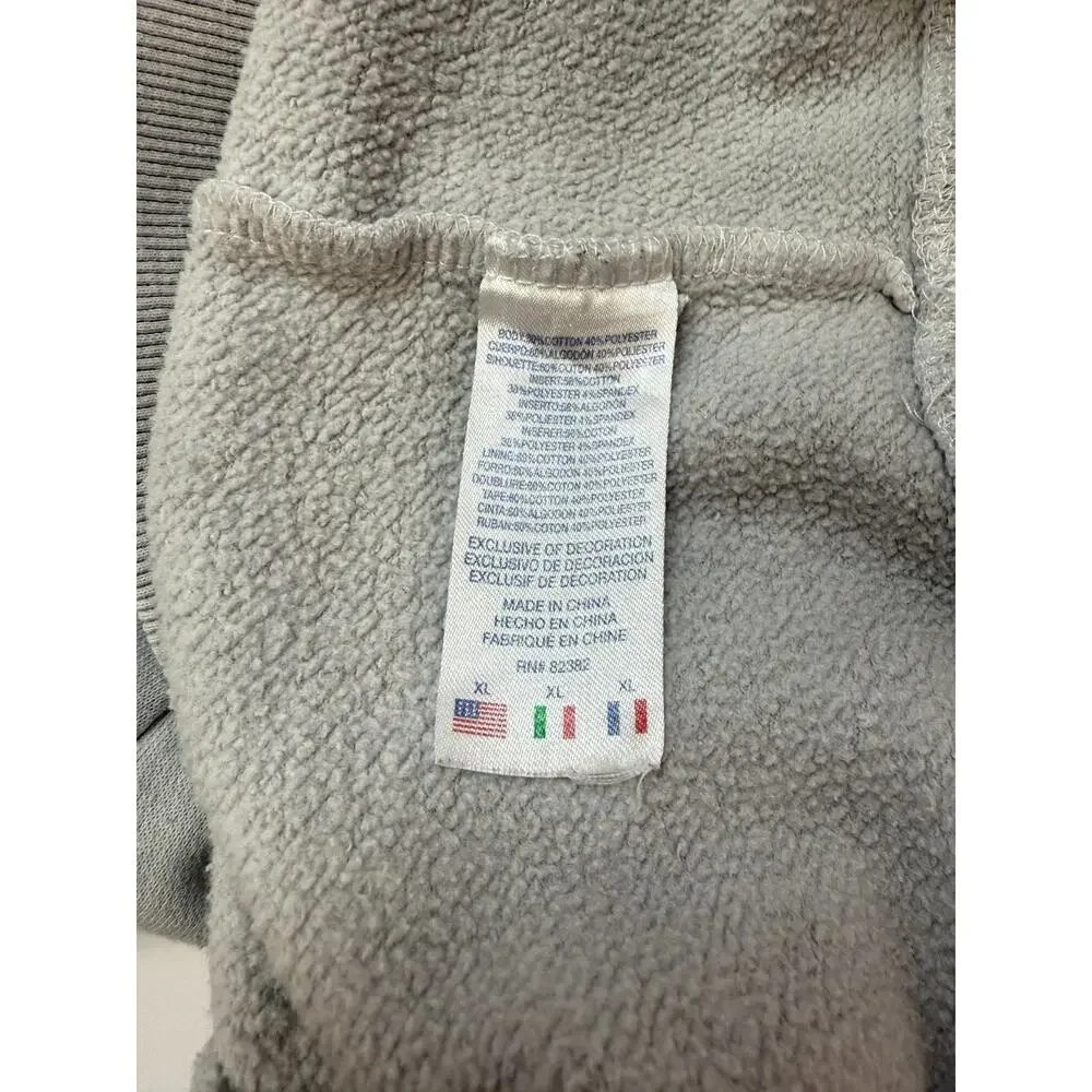 Gray Logo Hoodie Sweatshirt Athleisure Casual Youth Kids Champion XL